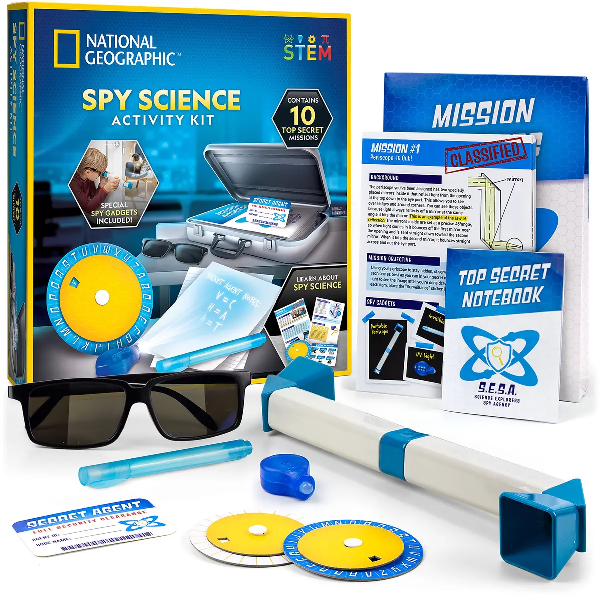 Blue Marble Spy Science Kit with 10 Secret Missions | Kids Spy Activity Set for Ages 8+ - main product image