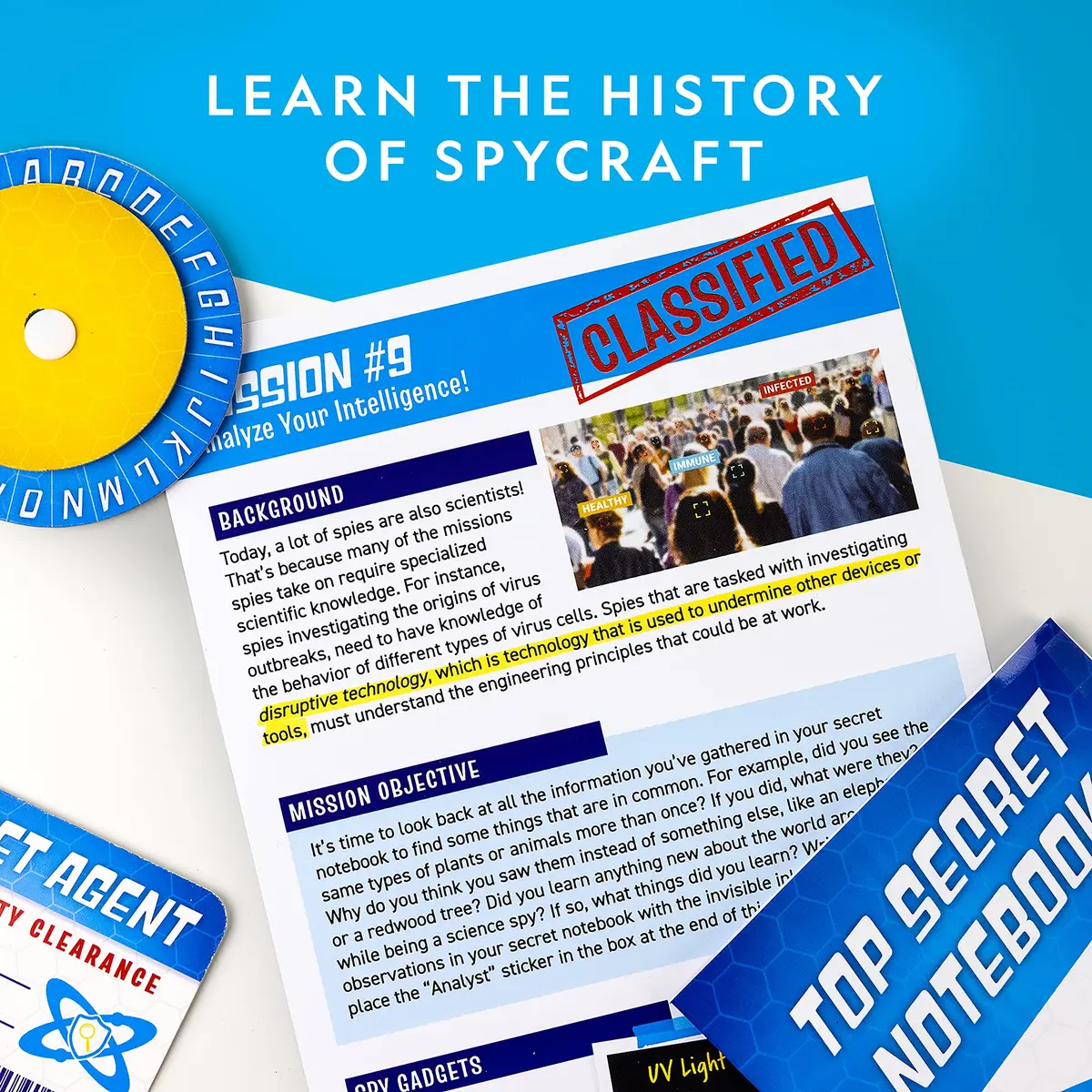 Blue Marble Spy Science Kit with 10 Secret Missions | Kids Spy Activity Set for Ages 8+ - view 5