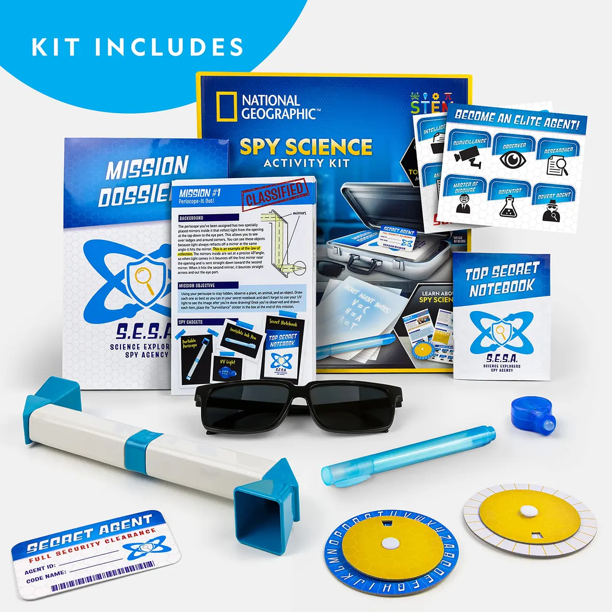 Blue Marble Spy Science Kit with 10 Secret Missions | Kids Spy Activity Set for Ages 8+ - view 6