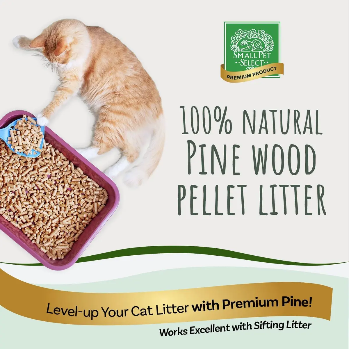 Small Pet Select Pine Pellet Bedding for Rabbits & Guinea Pigs | 20 lb | Natural, Eco-Friendly & Absorbent - view 3