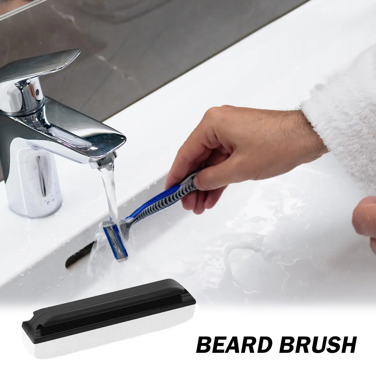 quskay Beard Cleaner Brush | Effortless Beard & Sink Cleanup in India - view 7