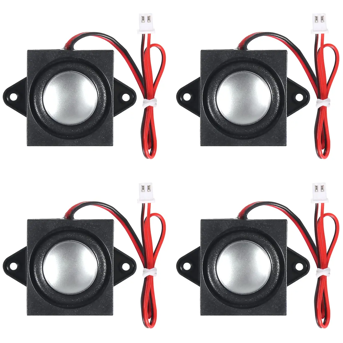 DWEII Mini Speaker 3 Watt 8 Ohm Rectangular Prism with JST-PH2.0 Interface (4-Pack, 15mm Thick) - main product image