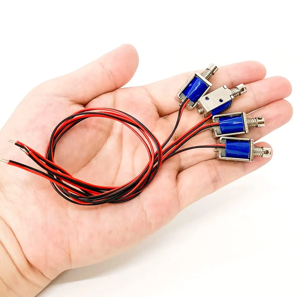 QINIZX 12V Micro Push Pull Solenoid Electromagnet Linear Actuator | 4mm Stroke, Metal Body, Instant Use - view 5