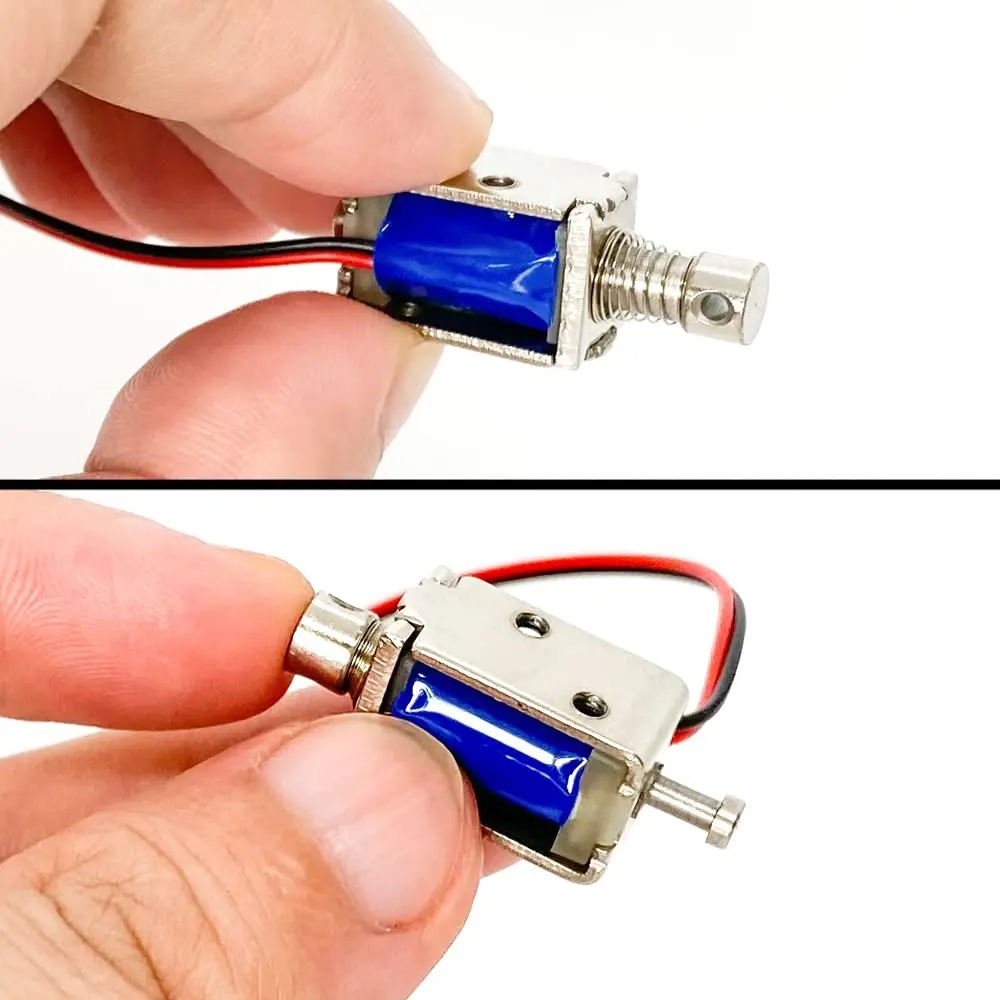 QINIZX 12V Micro Push Pull Solenoid Electromagnet Linear Actuator | 4mm Stroke, Metal Body, Instant Use - view 6
