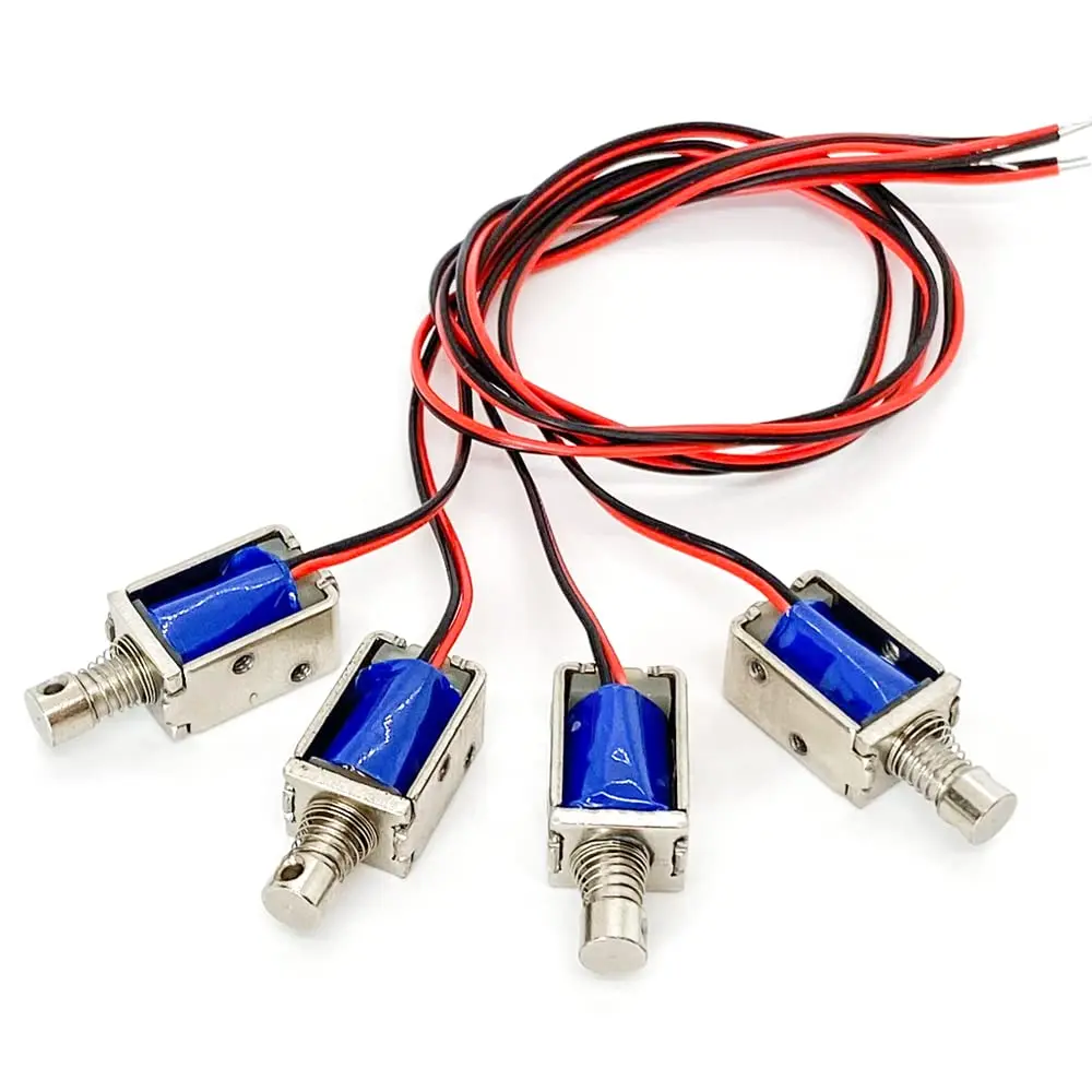 QINIZX 12V Micro Push Pull Solenoid Electromagnet Linear Actuator | 4mm Stroke, Metal Body, Instant Use - view 8