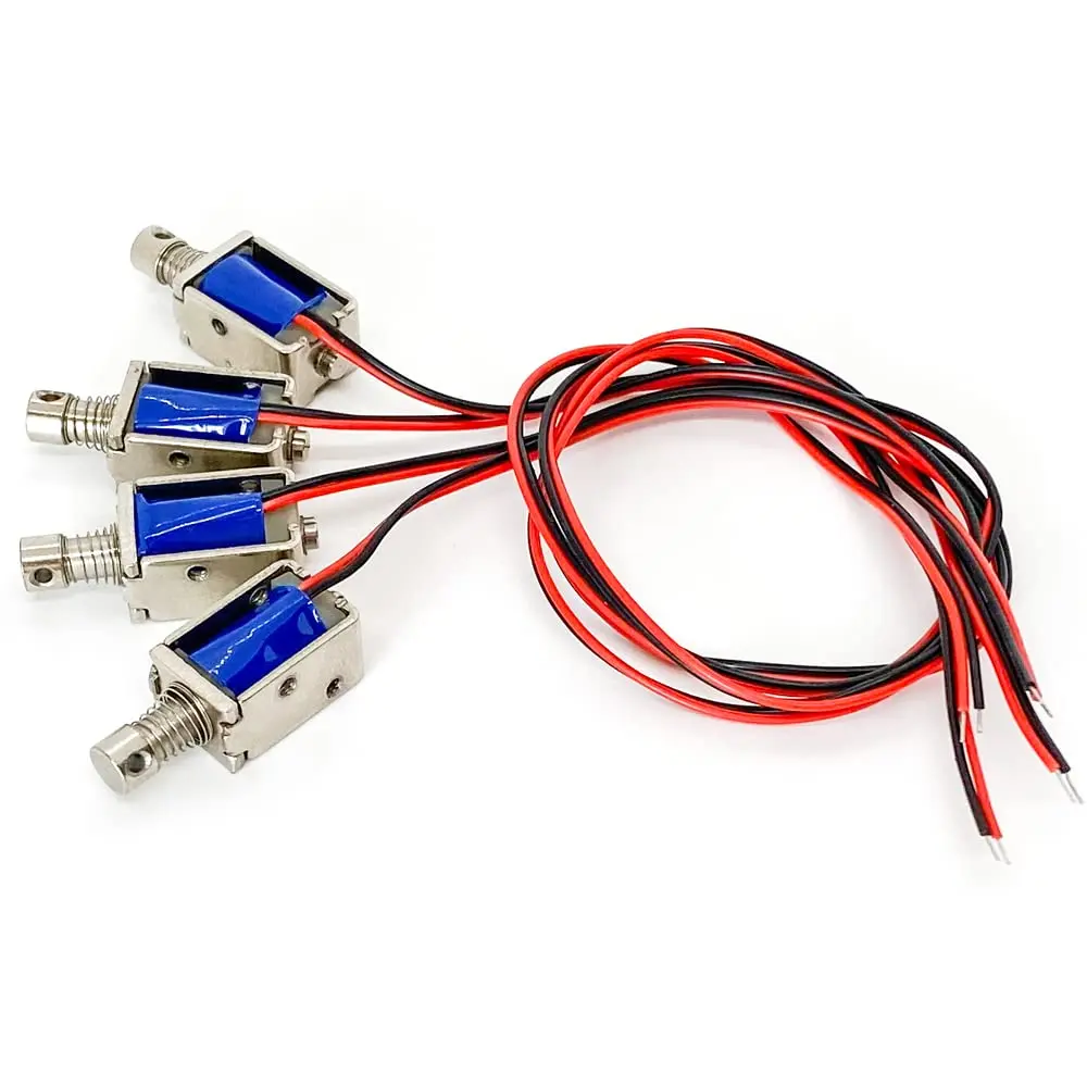 QINIZX 12V Micro Push Pull Solenoid Electromagnet Linear Actuator | 4mm Stroke, Metal Body, Instant Use - view 2