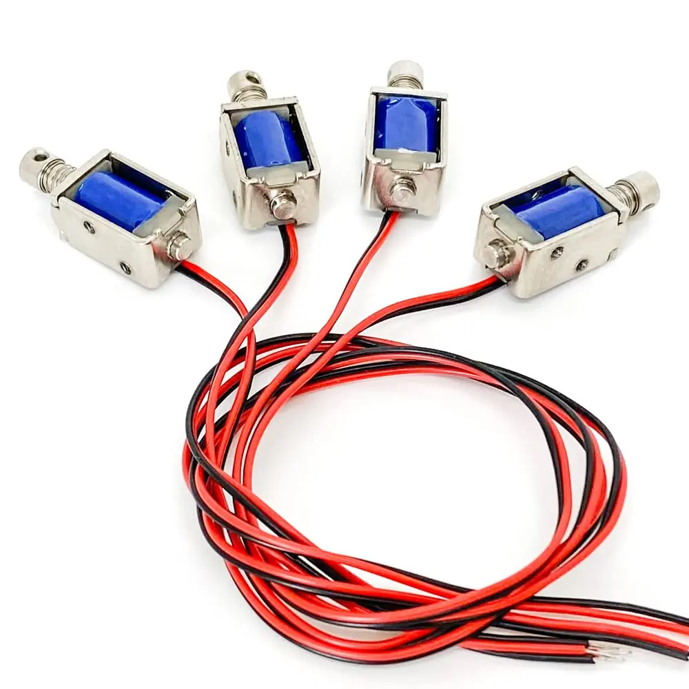 QINIZX 12V Micro Push Pull Solenoid Electromagnet Linear Actuator | 4mm Stroke, Metal Body, Instant Use - view 3
