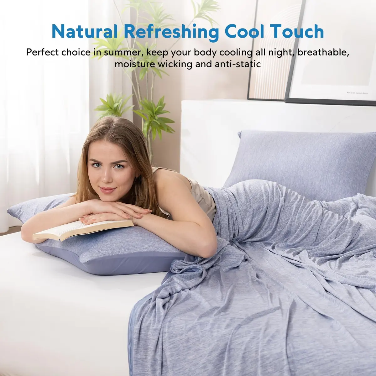 HOMFINE Cooling Blanket for Hot Sleepers King Size | Reversible Double-Sided Design with Q-Max 0.439 for Instant Cool - view 2
