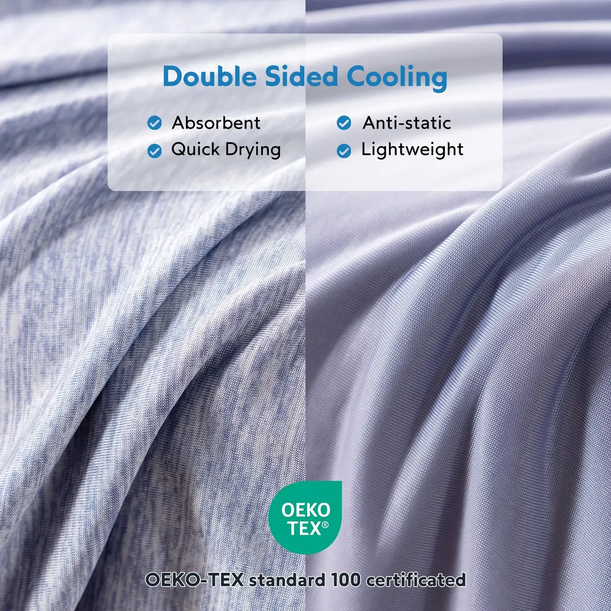 HOMFINE Cooling Blanket for Hot Sleepers King Size | Reversible Double-Sided Design with Q-Max 0.439 for Instant Cool - view 3