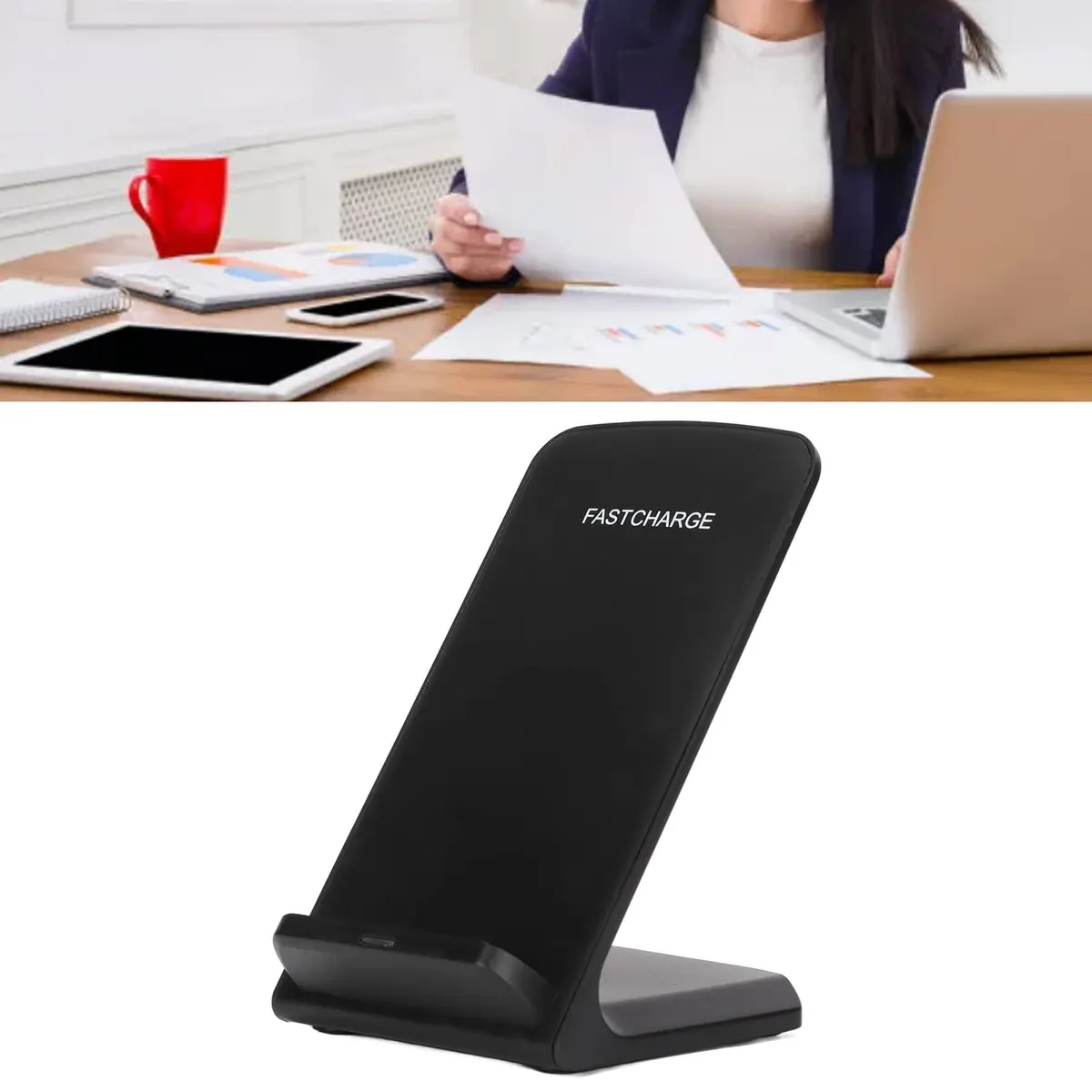 VBESTLIFE Charging Stand | Wireless & Fast Charging, 15W, Tabletop, USB Type C (70-120 chars) - view 3