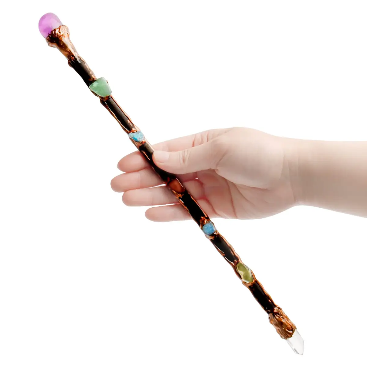 Rich Boxer Wizard Wand 33cm | Handcrafted Crystal Decor for Witches & Wizards - main product image
