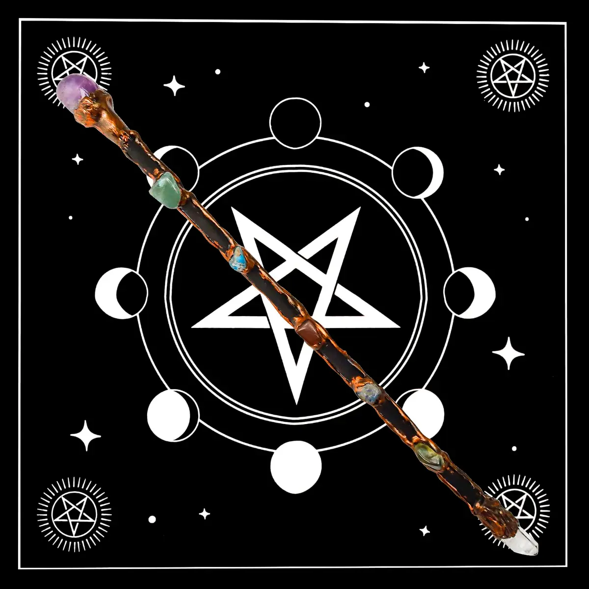 Rich Boxer Wizard Wand 33cm | Handcrafted Crystal Decor for Witches & Wizards - view 8