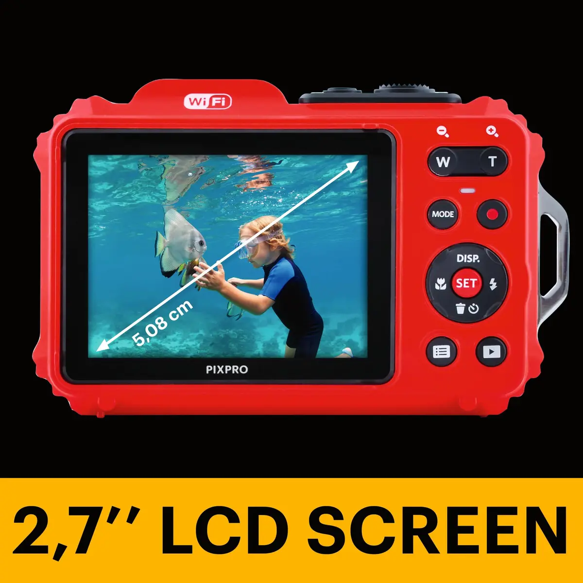 KODAK PIXPRO WPZ2 Waterproof Digital Camera 16MP 4X Optical Zoom 15m Red | 1080p HD Video - view 5