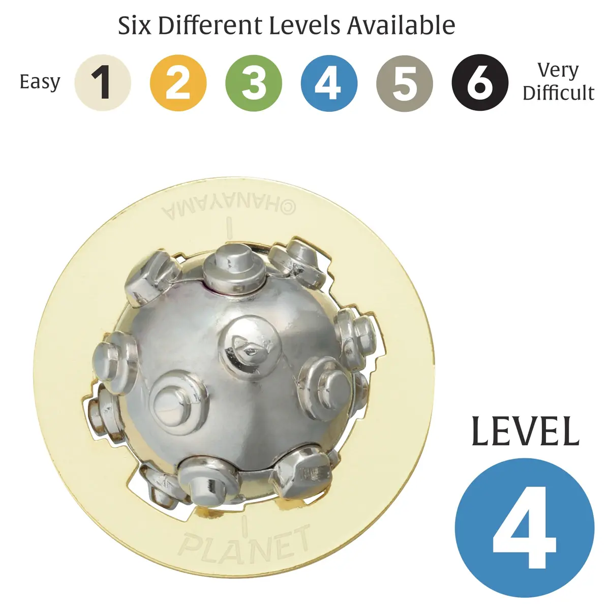 Bepuzzled Planet Hanayama Cast Metal Brain Teaser Puzzle Level 4 | Mensa-Rated Challenge for Ages 12+ - view 4