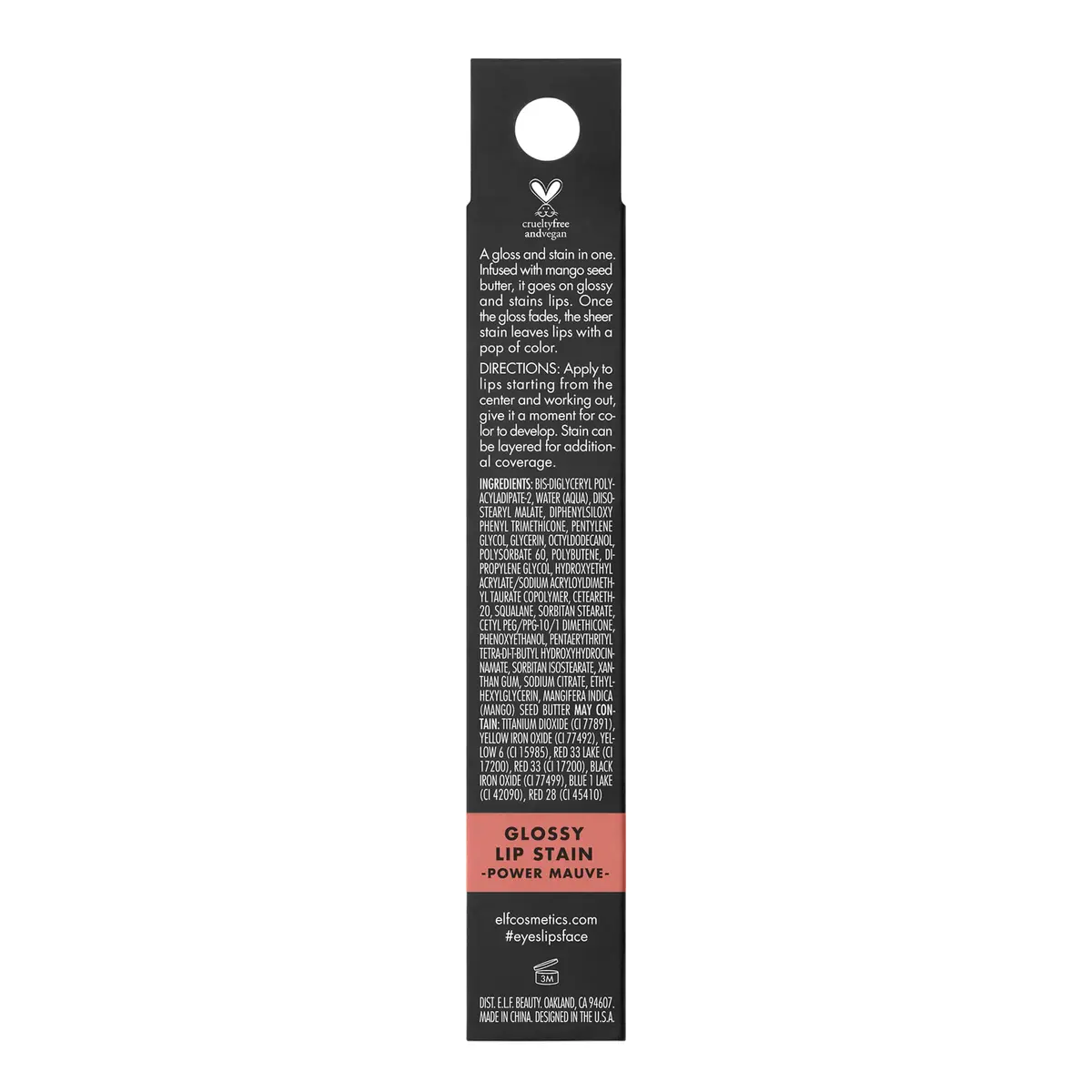 e.l.f. Glossy Lip Stain, Power Mauves, 3ml (0.1 Fl Oz) | Vegan & Cruelty-Free Sheer Color - view 6