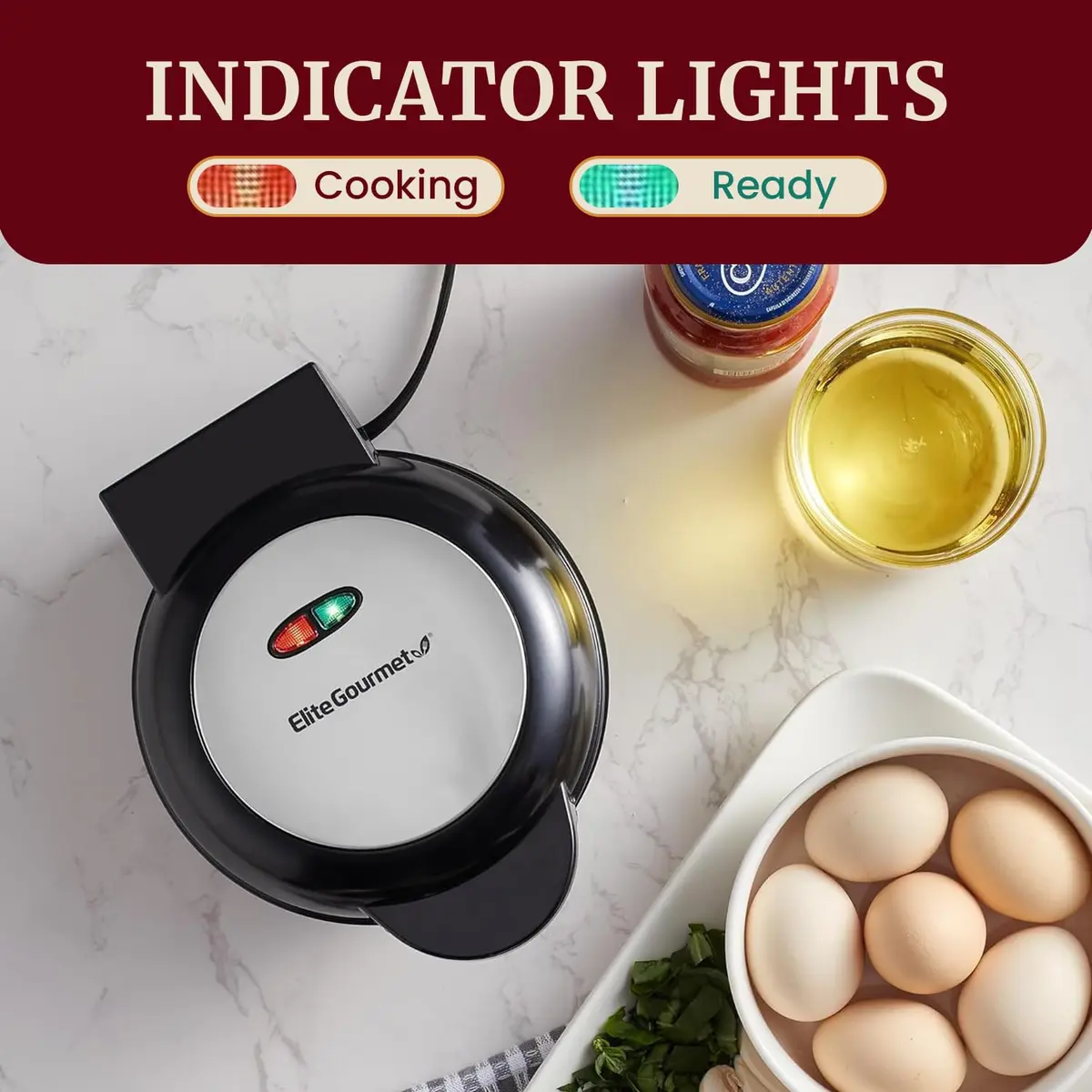 Elite Gourmet EOM205 Non-Stick Omelet & Frittata Maker 6.5-Inch | Perfect Breakfast & Dessert Maker - view 6