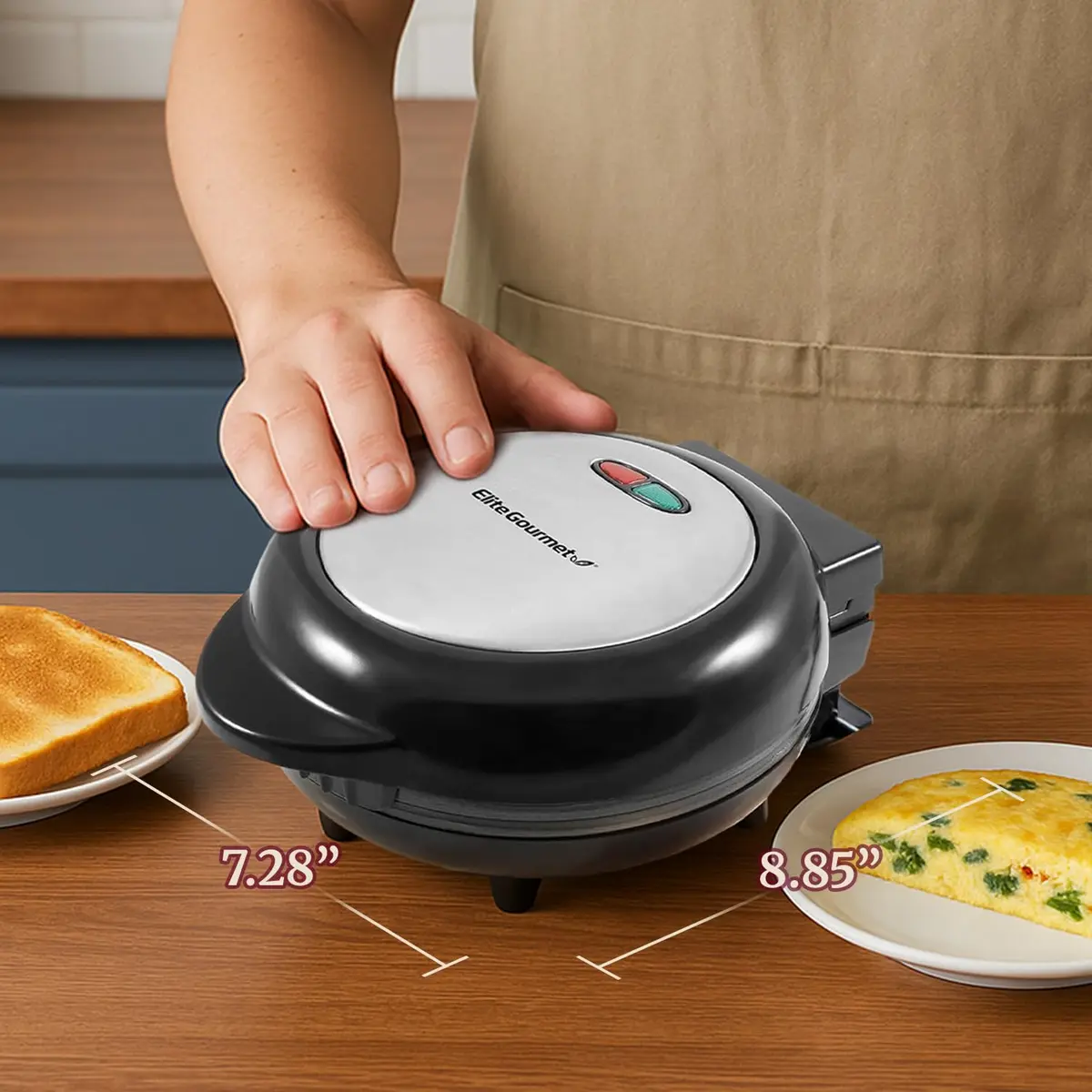 Elite Gourmet EOM205 Non-Stick Omelet & Frittata Maker 6.5-Inch | Perfect Breakfast & Dessert Maker - view 4