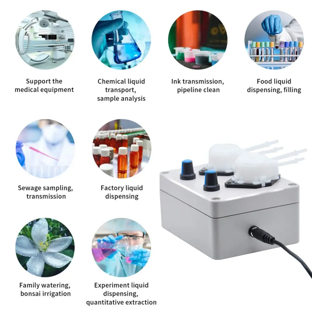 Gikfun DC 12V Adjustable Peristaltic Liquid Dosing Pump, 8-70 ml/min | Precise Flow Control for Liquids - view 2