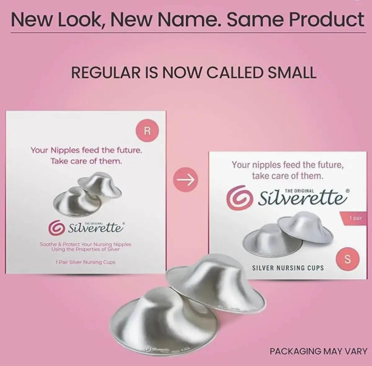 Silverette Silver Nursing Cups with O-Feel Silicone Rings | Handcrafted Sterling Silver for Soothing Relief - view 2