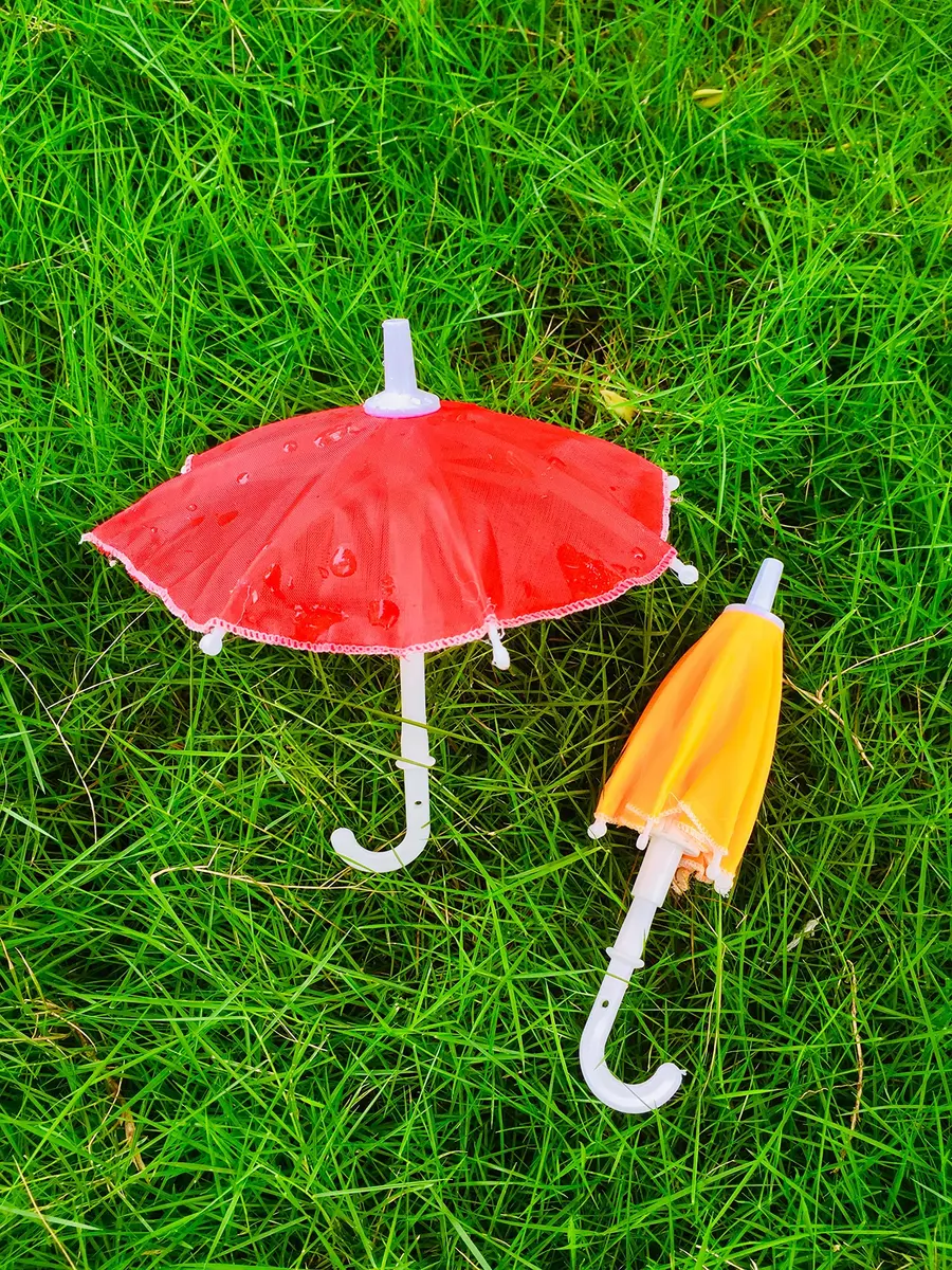Garden Of Arts Multicolour Cloth Umbrella for Kanhaji Ladoo Gopal | 7 Inch Traditional Decor - view 5