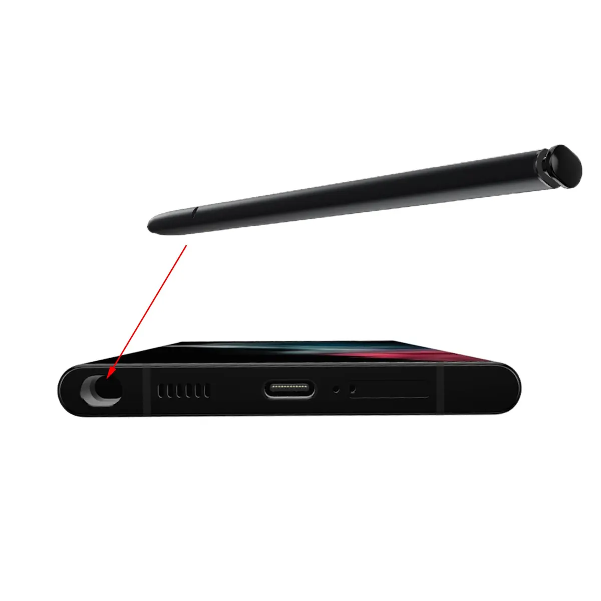 PCTC 2 Pack S Pen Replacement for Samsung Galaxy S22 Ultra 5G 6.8" Stylus Pen (Phantom Black) | Without Bluetooth - view 6