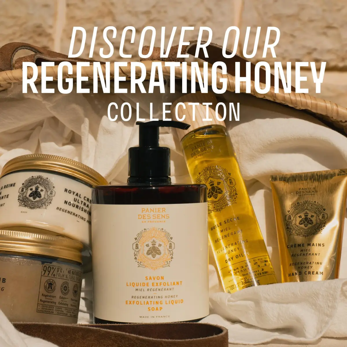 Panier des Sens Honey Exfoliating Liquid Hand Soap 500ml (16.9 Fl Oz) | Gentle Cleansing with Natural Pumice Stone - view 8