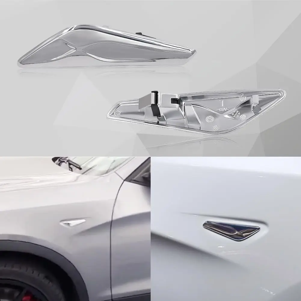 JDMON Front Fender Chrome Finisher for BMW X3 F25 & X4 F26 2013-2017 | Direct Fit Replacement - view 2