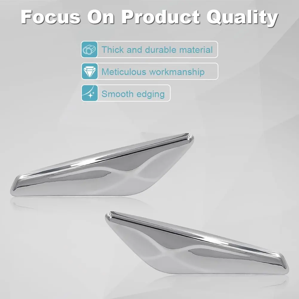 JDMON Front Fender Chrome Finisher for BMW X3 F25 & X4 F26 2013-2017 | Direct Fit Replacement - view 3