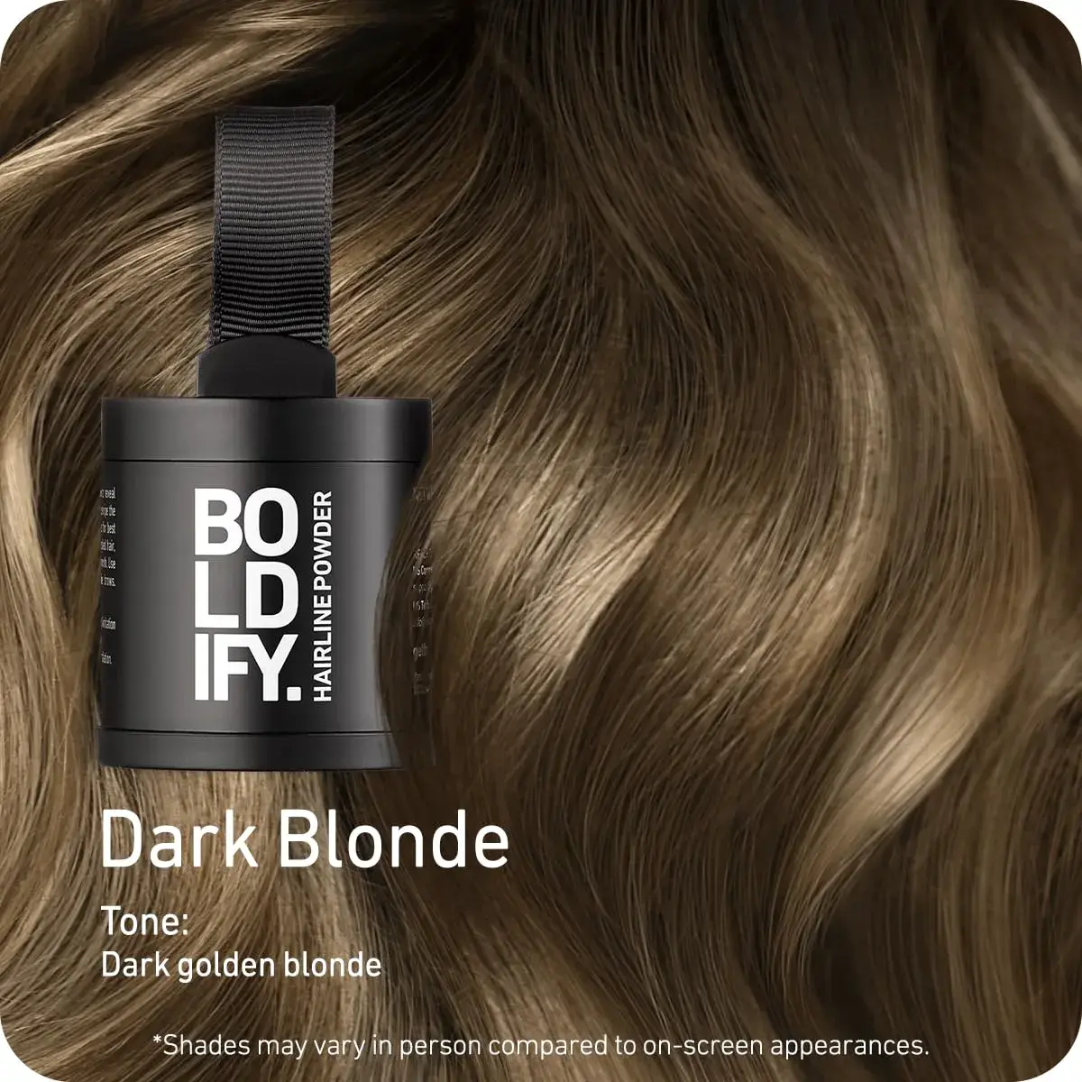 Boldify Hairline Powder Root Touch Up Dark Blonde 10g | Instant Gray Coverage & Thinning Hair Filler - view 2