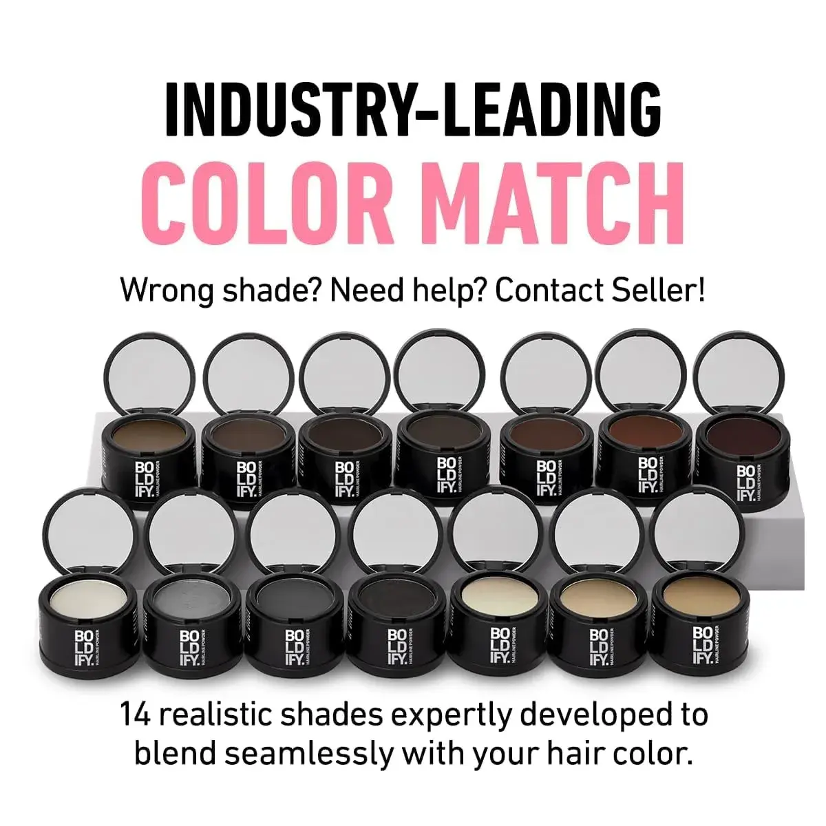 Boldify Hairline Powder Root Touch Up Dark Blonde 10g | Instant Gray Coverage & Thinning Hair Filler - view 3