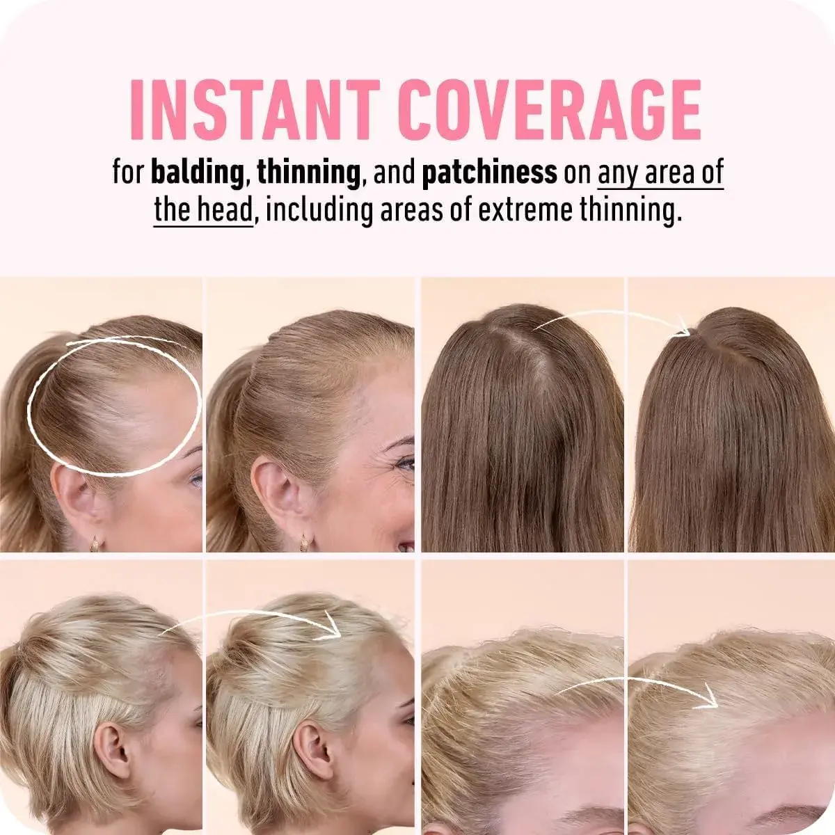 Boldify Hairline Powder Root Touch Up Hair Color White 10g (0.35 oz) | Instant Gray Coverage for Thinning Hair - view 4
