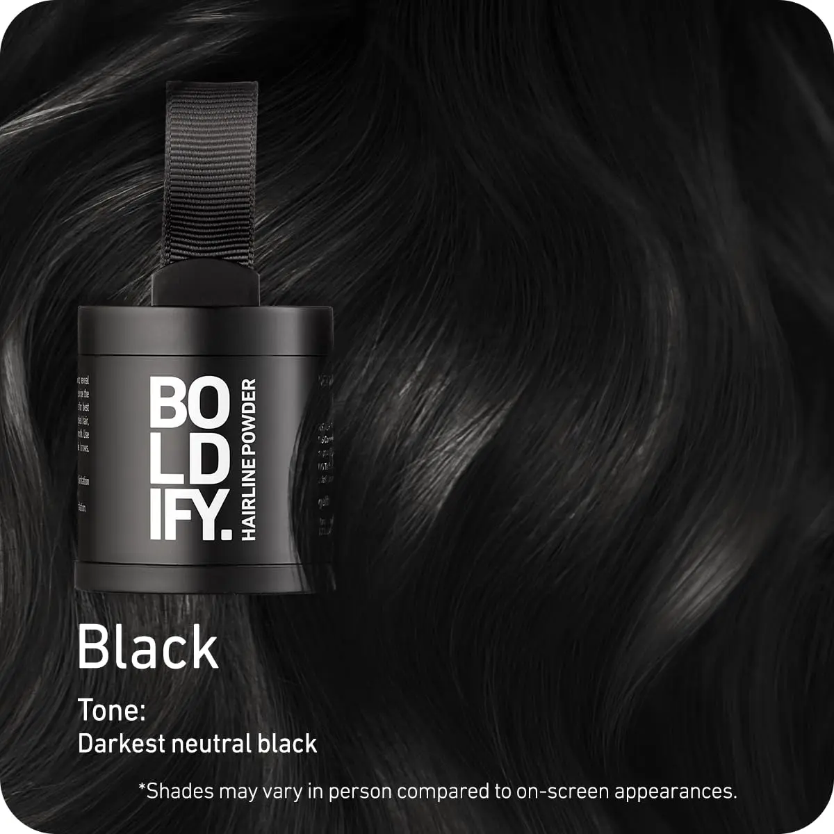 Boldify Hairline Powder Black 10g (0.35 oz) | Instant Root Coverage & Thinning Hair Filler - view 2