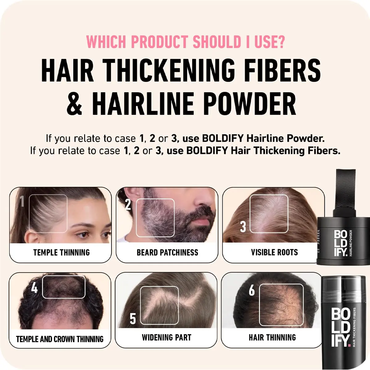 Boldify Hairline Powder Root Touch Up Hazel Brown 4g | Instantly Conceals Regrowth & Thinning Hairlines - view 6
