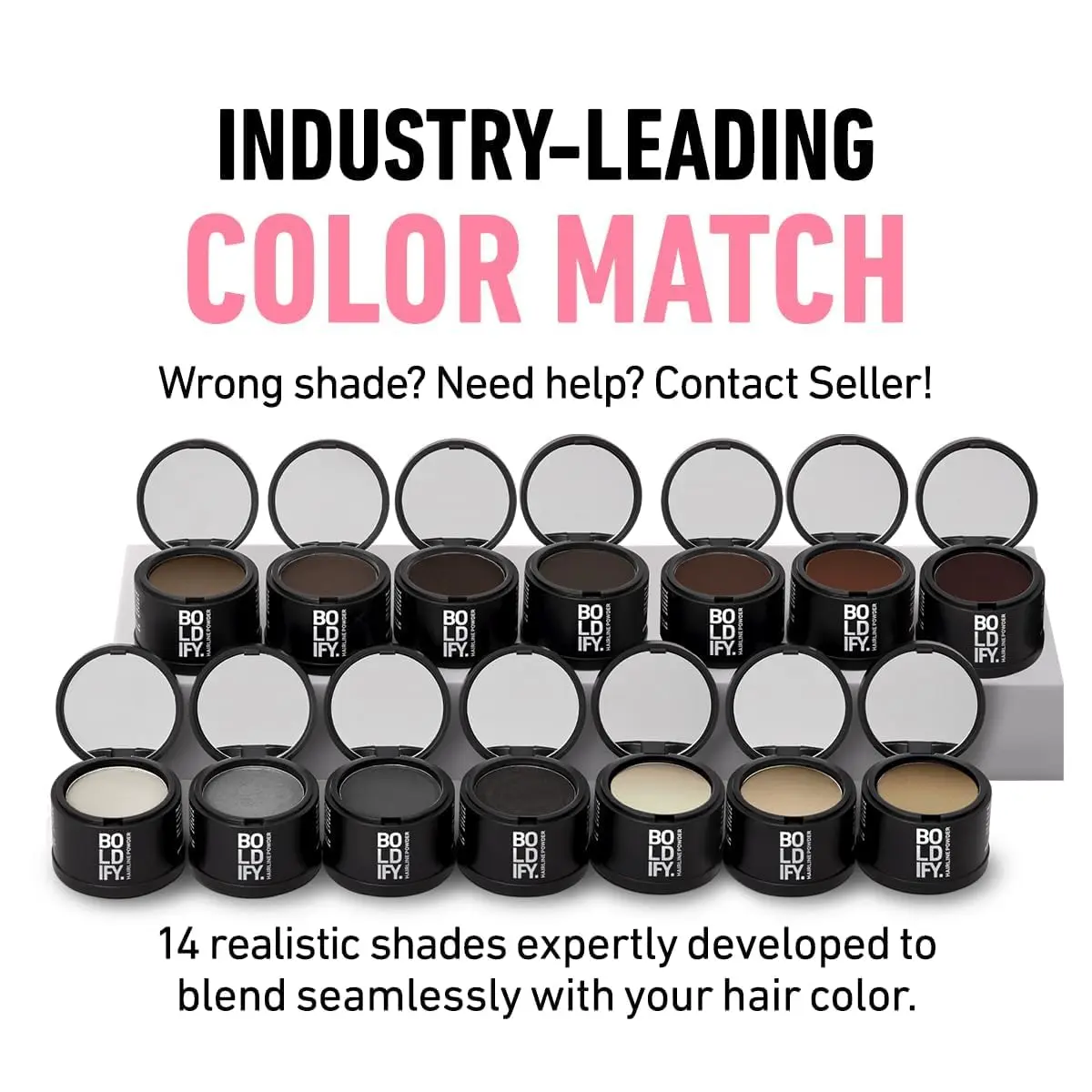 Boldify Hairline Powder Root Touch Up Hazel Brown 4g | Instantly Conceals Regrowth & Thinning Hairlines - view 3