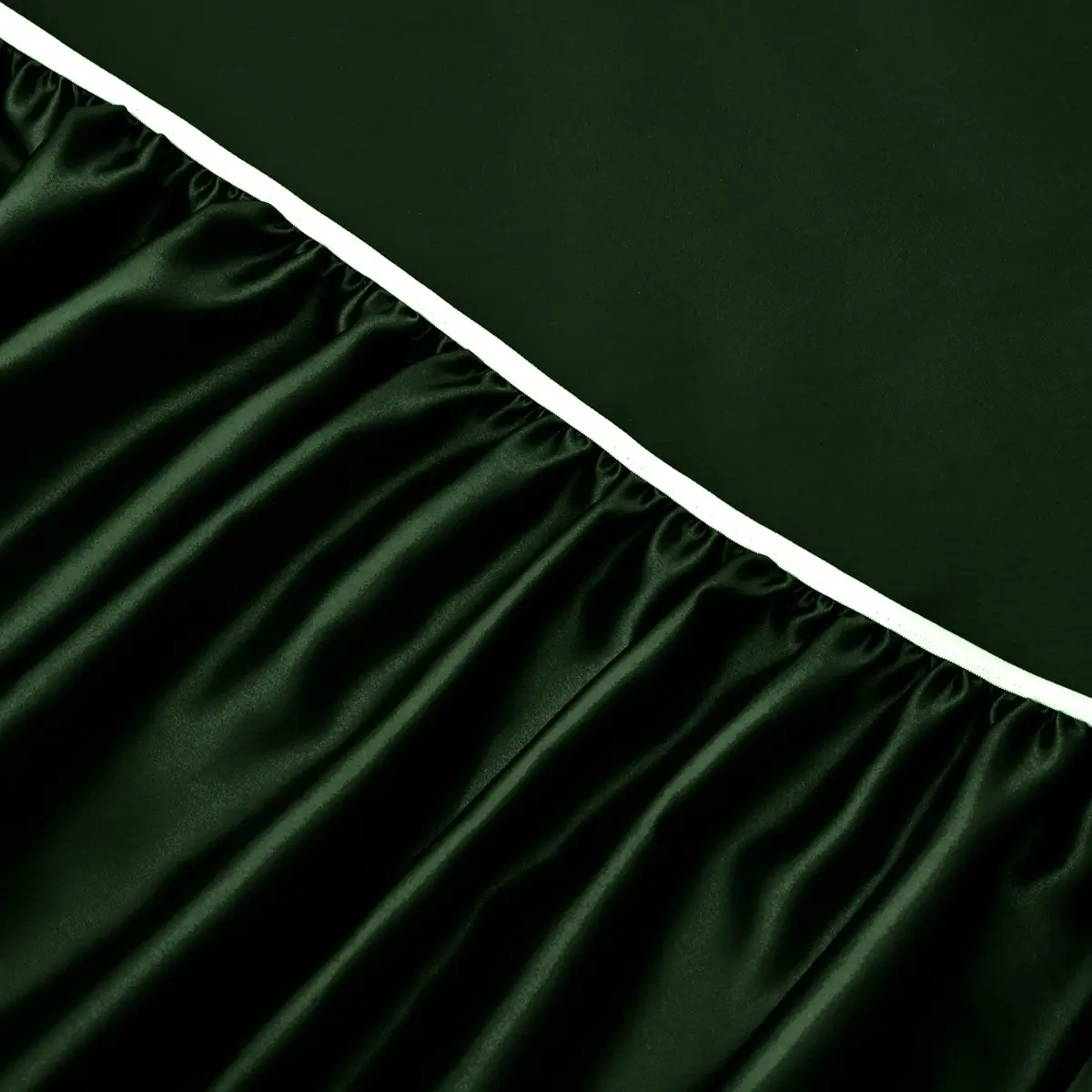 Horbaunal 6 Piece Satin Sheet Set Full Size Emerald Green | Silky Soft with 16" Deep Pocket & 4 Pillowcases - view 7