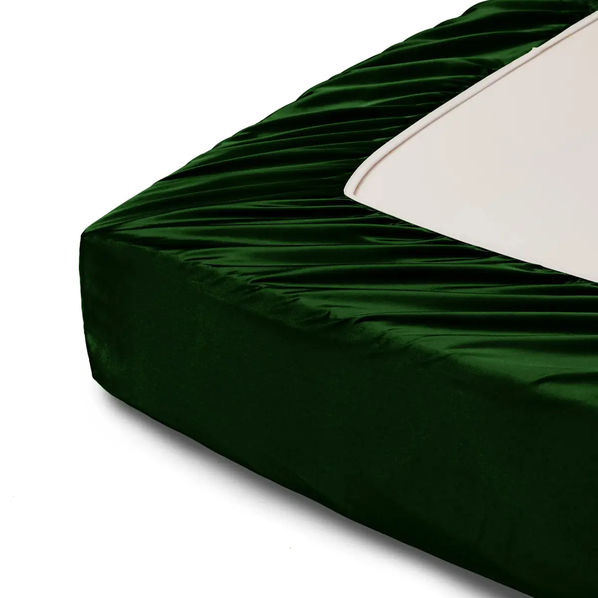 Horbaunal 6 Piece Satin Sheet Set Full Size Emerald Green | Silky Soft with 16" Deep Pocket & 4 Pillowcases - view 8
