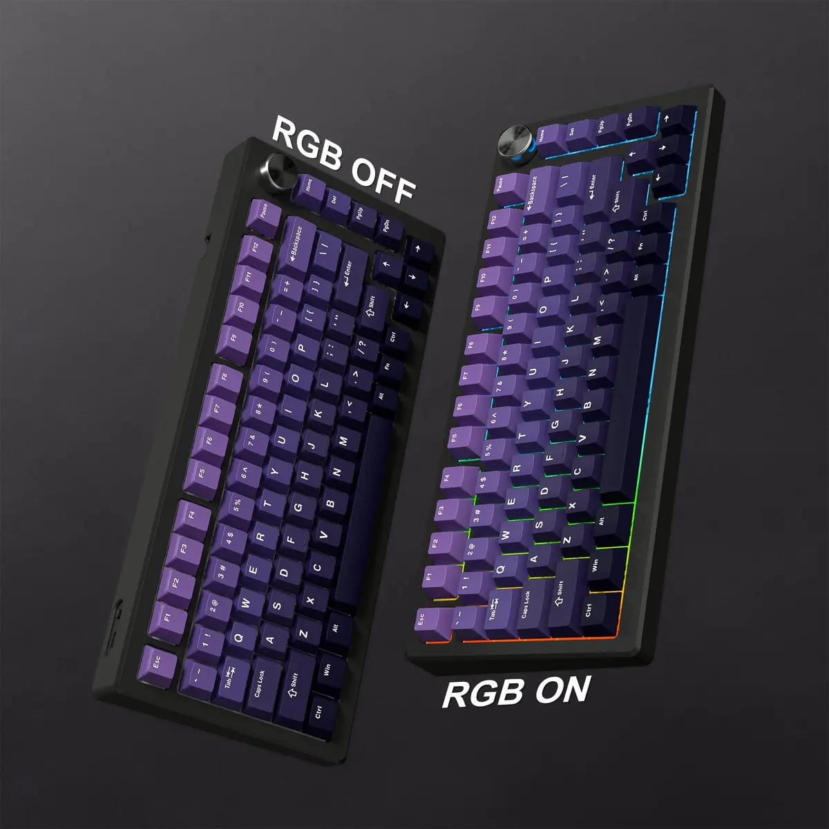 dagaladoo Double Shot PBT keycaps Purple, Cherry Profile Keyboard Keycaps | Gradient Purple, 132 Keys - view 8