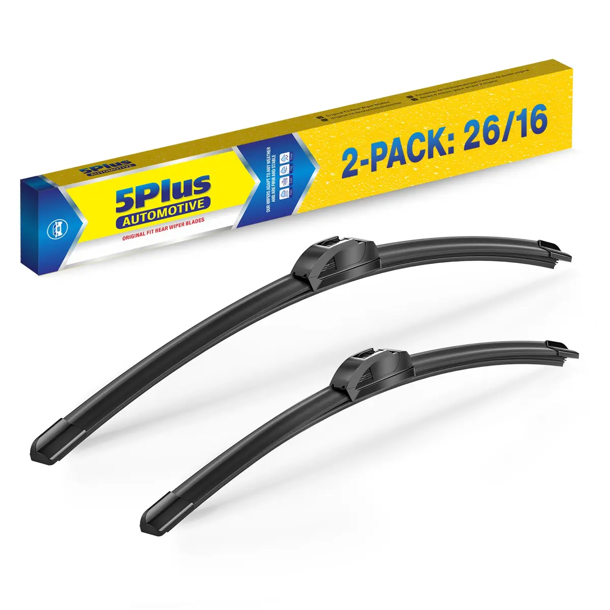 5 PLUS Custom-Fit Wipers for Toyota Corolla 2009-2018 | Quiet, Durable, Easy Install - main product image