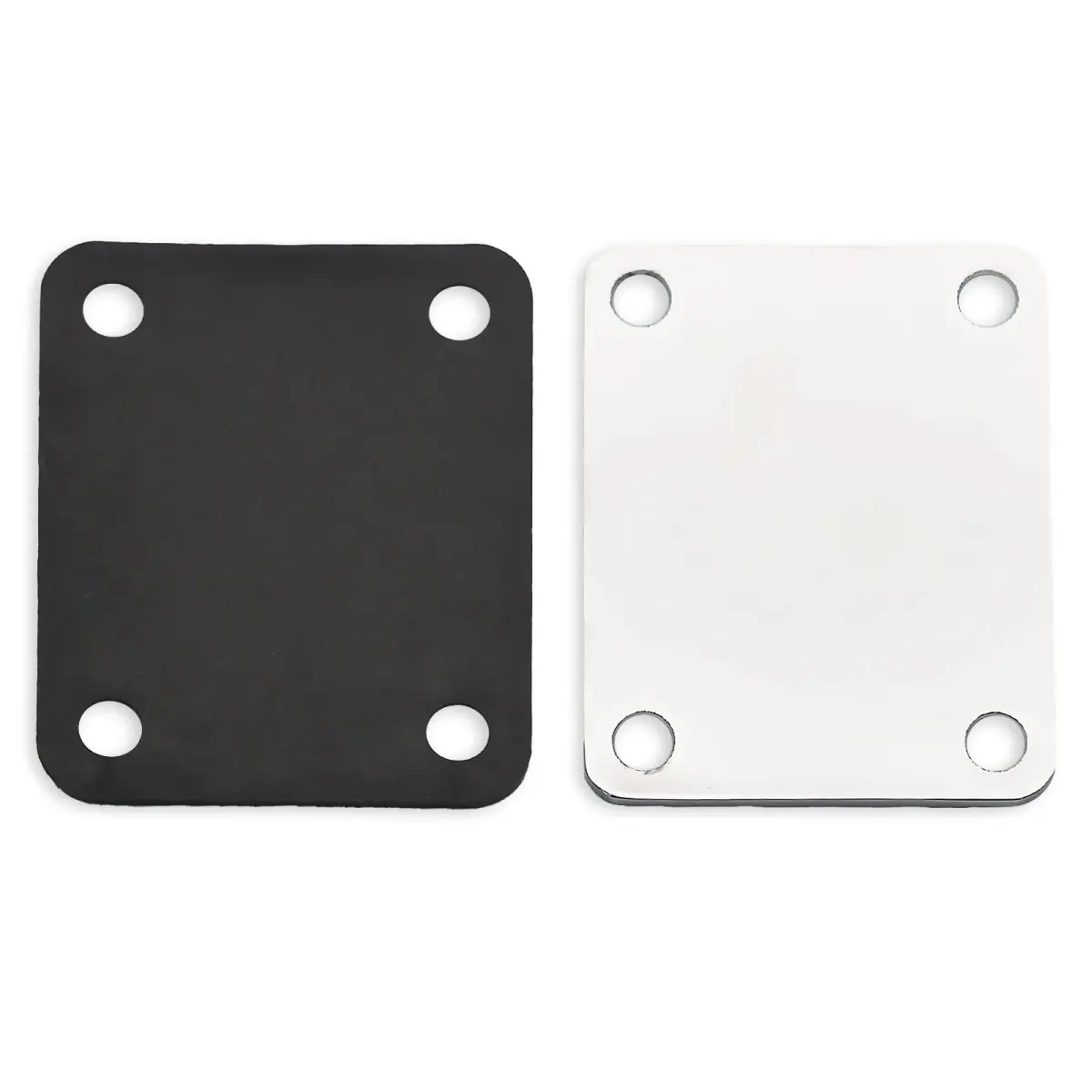 MAXCHEER Electric Bass Guitar Neck Plate with Screws & Back Plate, Chrome | Guitar Neck Joint Connecting Strengthen Plate - view 7