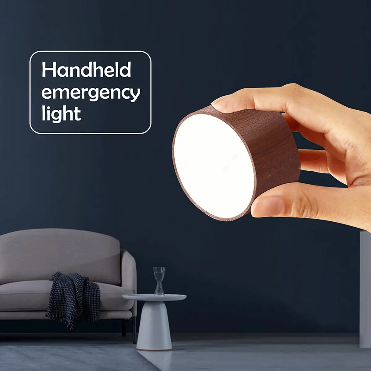 LANDGOO Wood Wall Sconce Bedside Lamp Rechargeable | Natural Wood, Dimmable, Portable - view 3