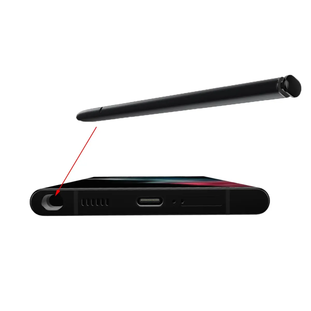 PCTC Black 2 Pack S Pen Replacement for Samsung Galaxy S22 Ultra Stylus Pen | 4096 Pressure Levels - view 3