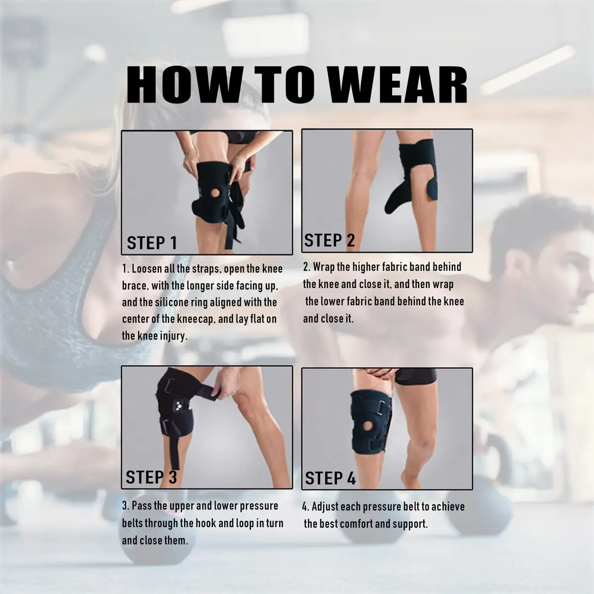 GONAIREY Decompression Knee Brace XXL | Stable Support for ACL, Arthritis, Meniscus Tear, Tendinitis Pain, Adjustable Compression Band - view 5