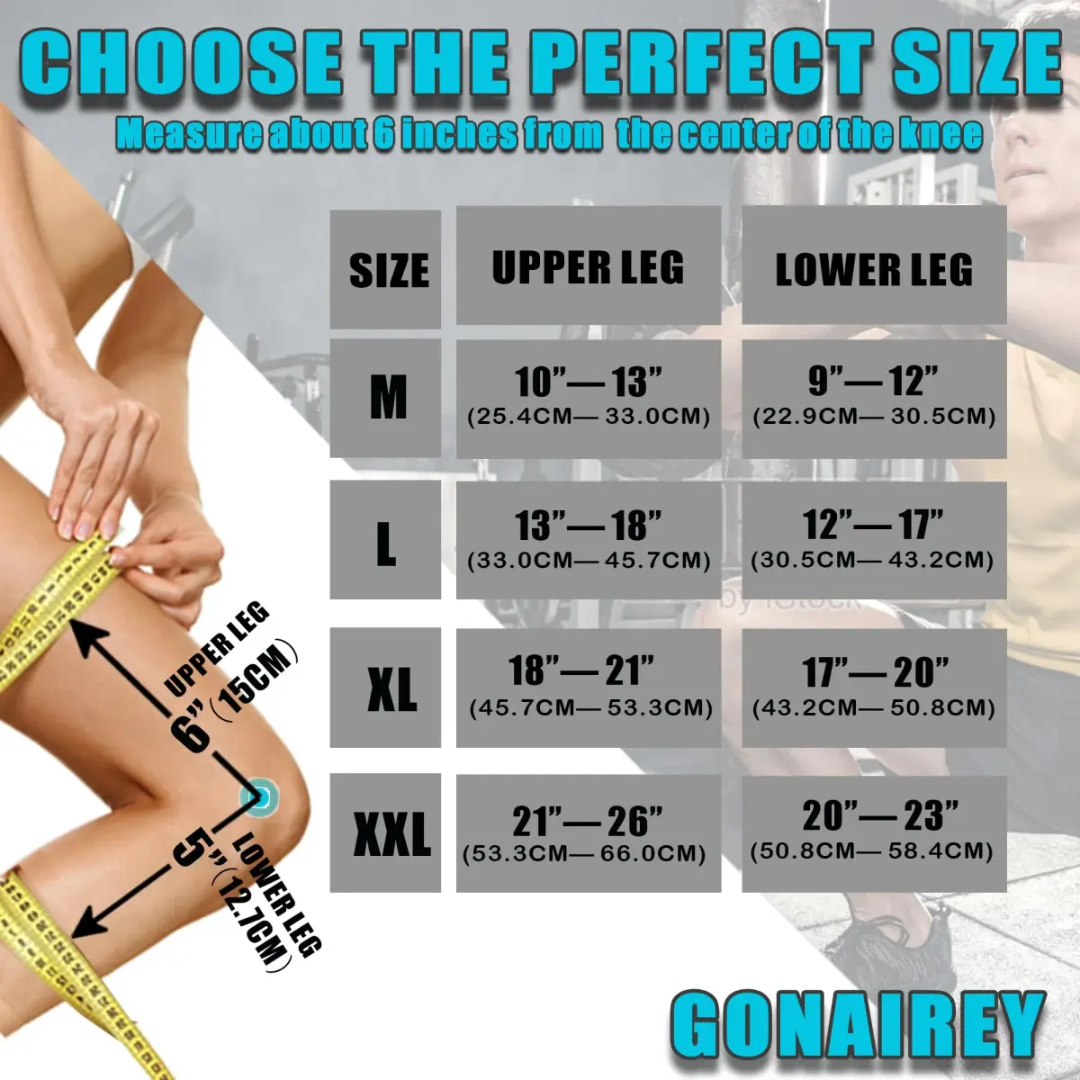 GONAIREY Decompression Knee Brace XXL | Stable Support for ACL, Arthritis, Meniscus Tear, Tendinitis Pain, Adjustable Compression Band - view 3
