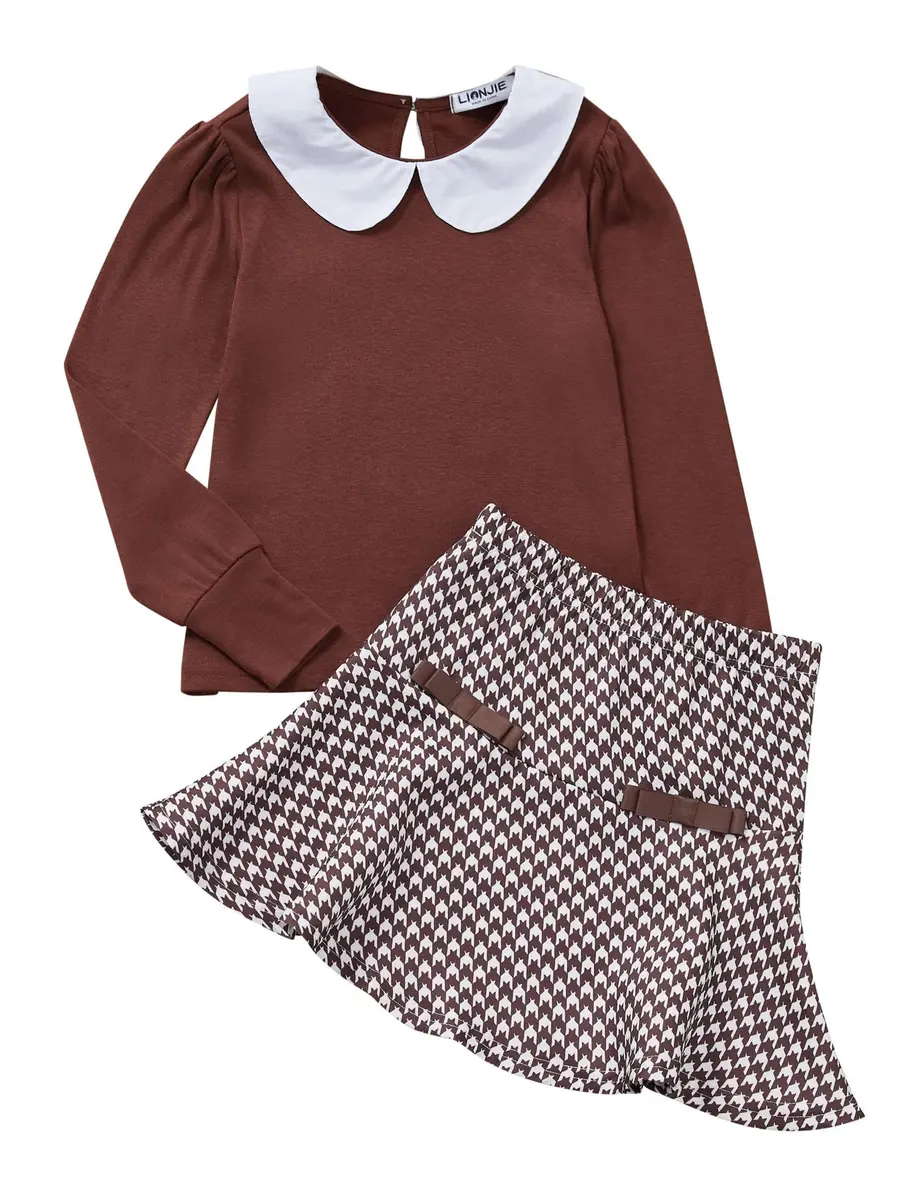 LIONJIE Toddler Girl Outfit Set 9-10Y | Festive Christmas Dress for Girls - main product image