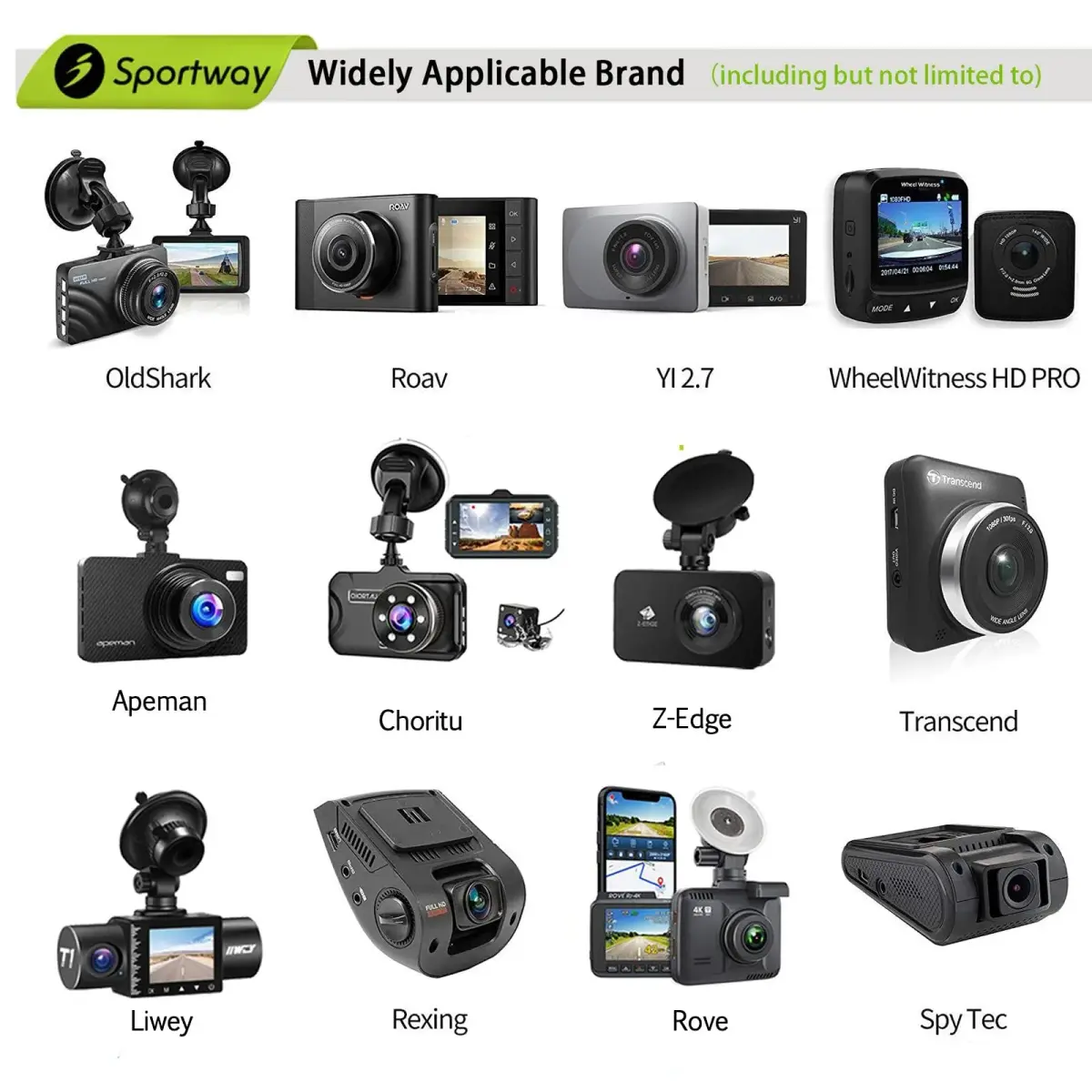 Sportway S70 Dash Cam Mirror Mount Holder with 6 Joints & Rubber Pad | Fits 13-51mm Poles - view 4