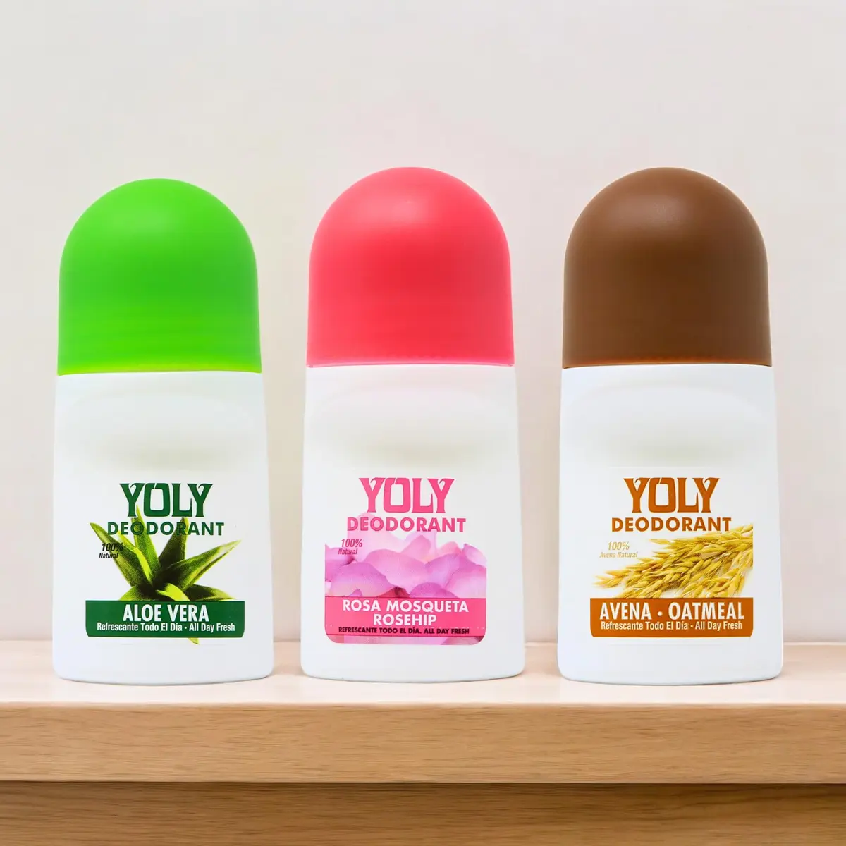 YOLY Rosa Mosqueta Antiperspirant Roll-On 75ml | All Day Fresh & Odor Control - view 4