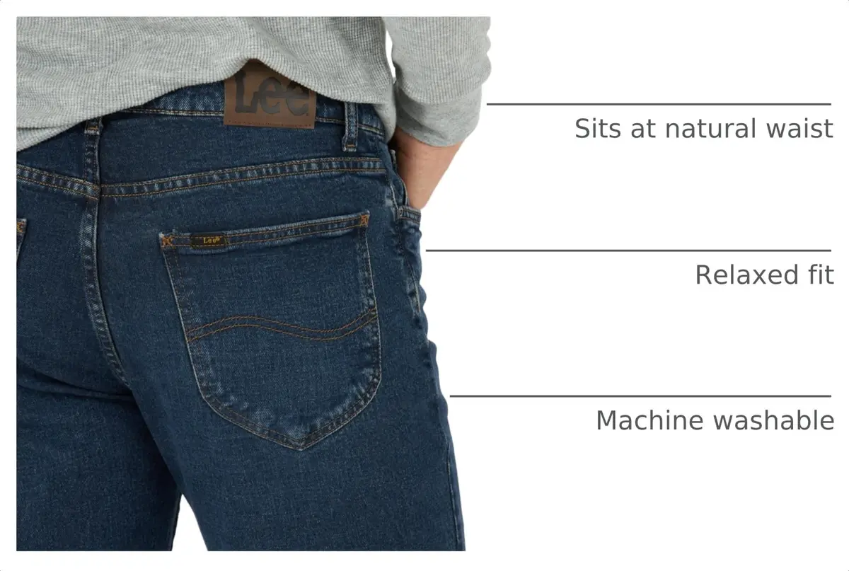 Lee Men's Legendary Relaxed Fit Jean Night Shade 30W x 30L | Straight Leg Comfort - view 4