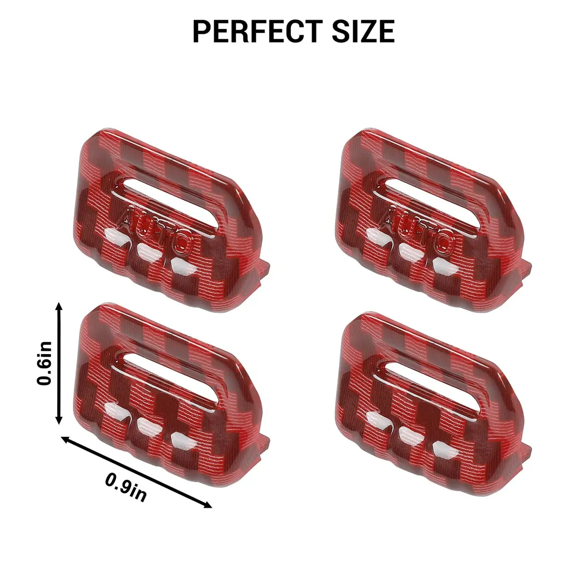 Jimen Compatible with Jeep Wrangler JL JLU 2018-2023 & Gladiator JT 2020-2023, 4PCS Red Carbon Fiber Interior Switch Cover - view 3