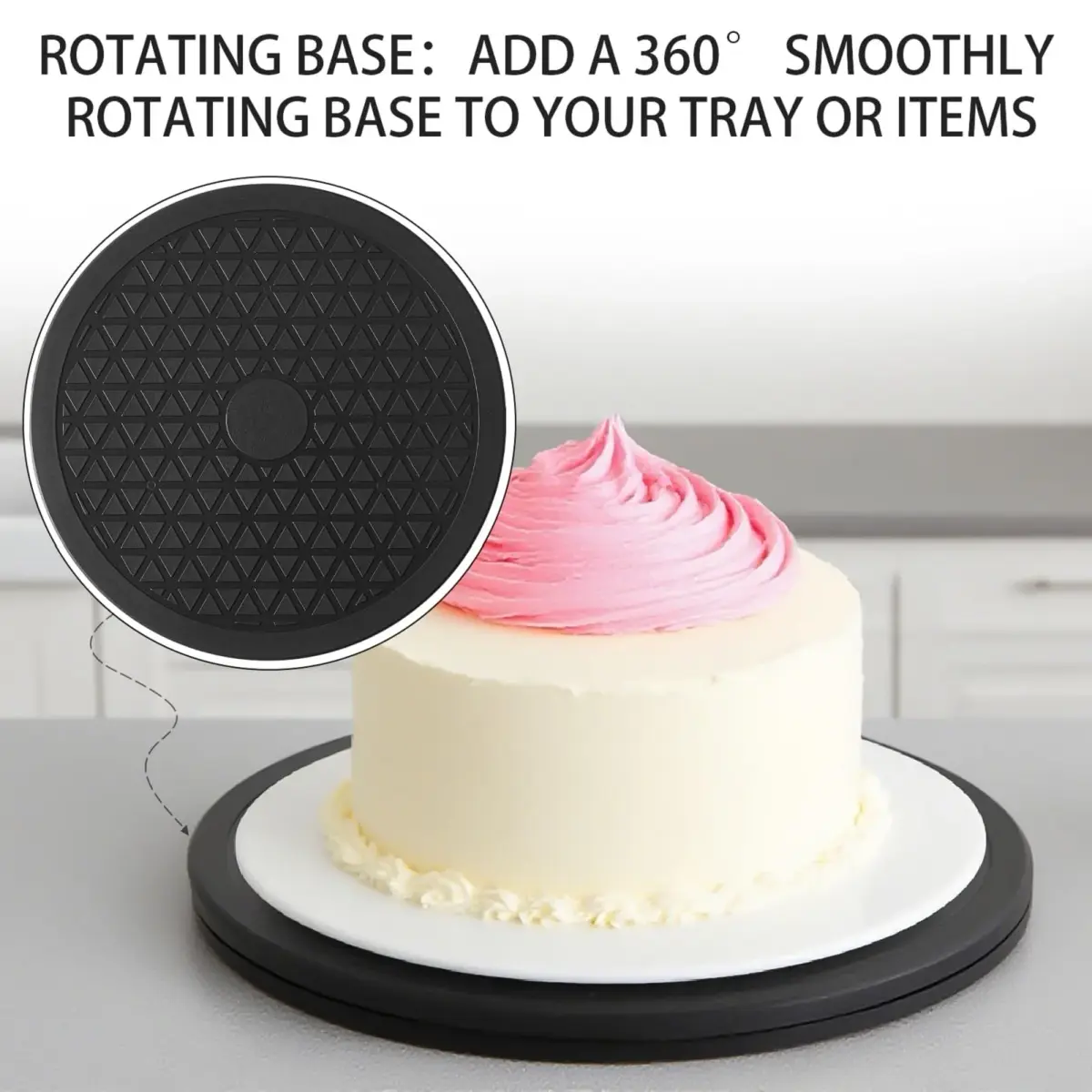 QDiShi 8 Inch Rotating Swivel Stand 2-Pack | Heavy Duty ABS Turntable - view 5