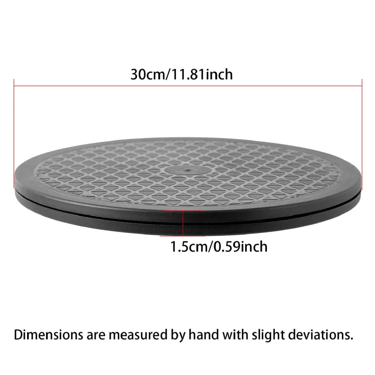 QDiShi Heavy Duty Rotating Swivel Stand 28 cm (12 Inch) | Steel Ball Bearings for Monitors, TVs, Plants - view 3